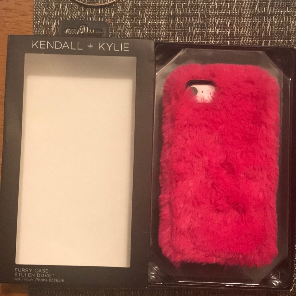 Kendall & Kylie pink fur phone case